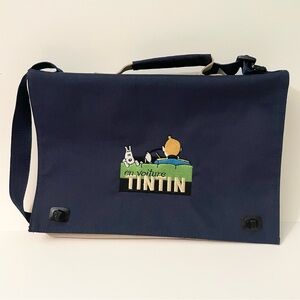 Vintage Tintin & Snowy Messenger Bag Editions Atlas 2001
